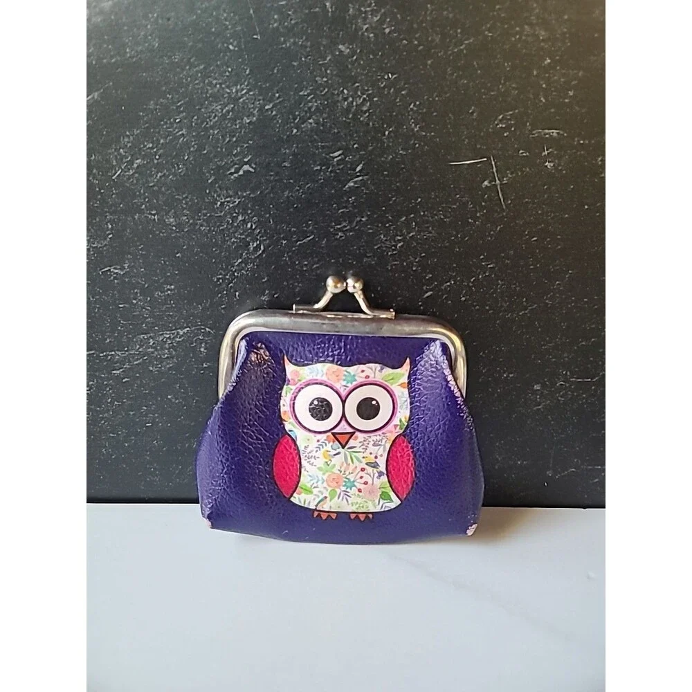 Purple Owl Coin Purse, USED